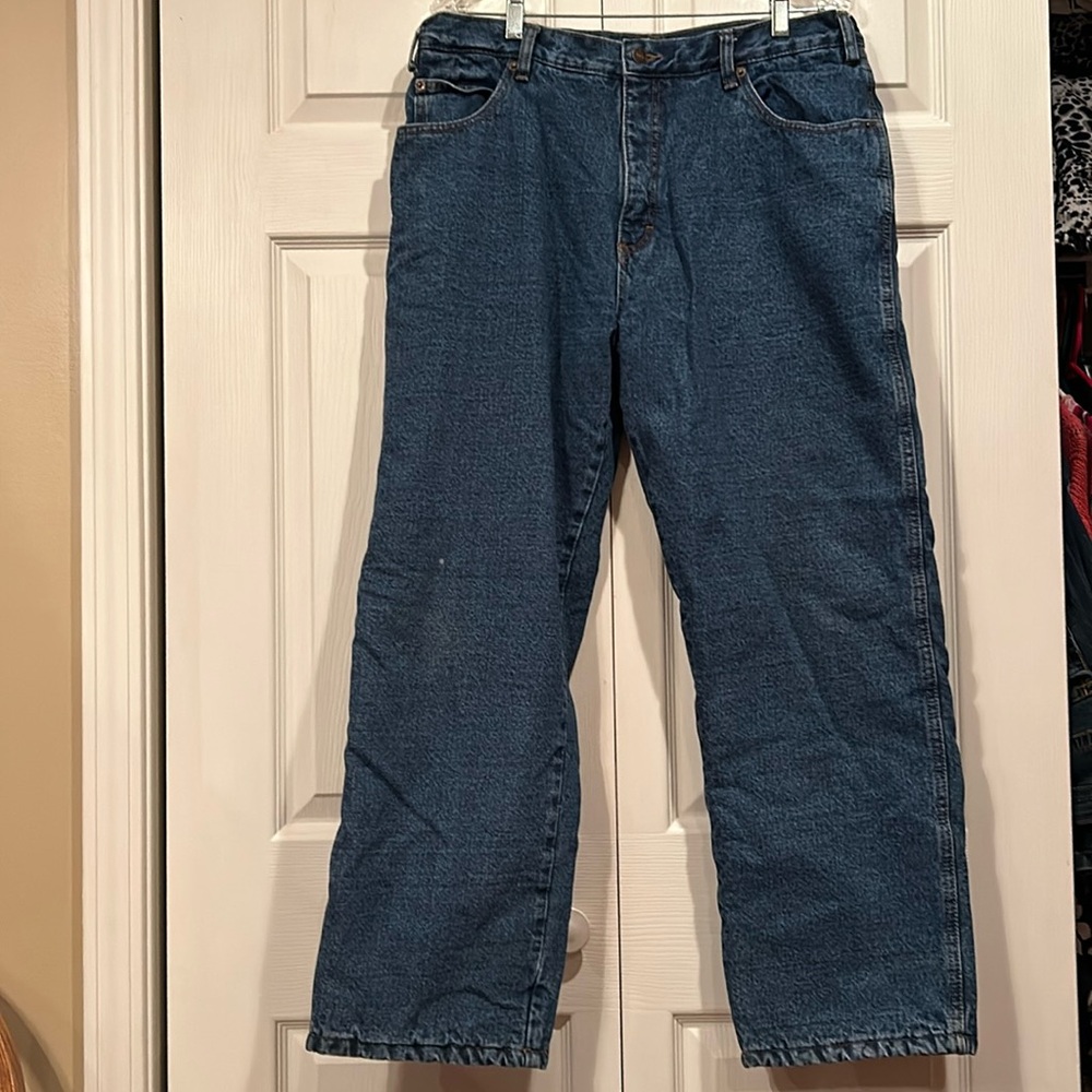 Guide Gear sz 34x30 Dual Layer, Red Thinsulate Insulation,  Lined Jeans. - Picture 2 of 12